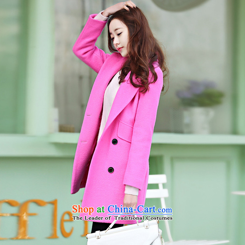 The 2015 autumn and winter Valley New) long hair? coats female double-jacket for larger gross? Korean Modern graphics thin thickened Sau San? Who windbreaker better pink , L, valley na (guna) , , , shopping on the Internet