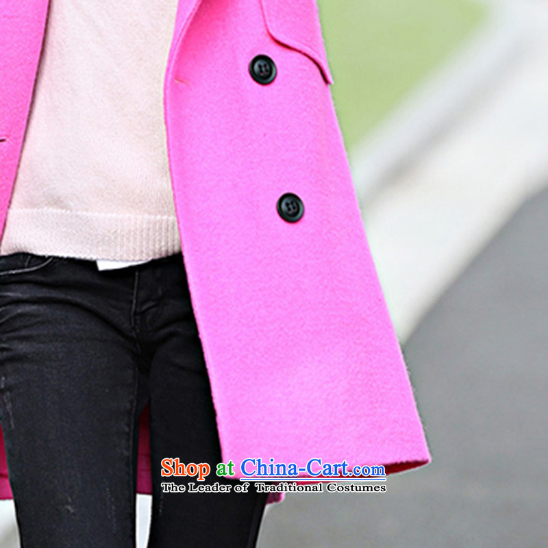 The 2015 autumn and winter Valley New) long hair? coats female double-jacket for larger gross? Korean Modern graphics thin thickened Sau San? Who windbreaker better pink , L, valley na (guna) , , , shopping on the Internet