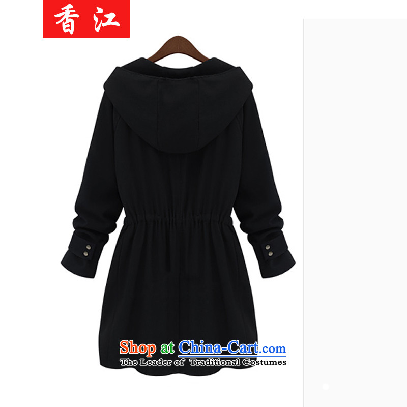 Xiang Jiang to increase women's burden of code 200 MM thick Fall/Winter Collections loose video thin long-sleeved sweater in Long Hoodie Hoodie 9956 Black Large 4XL, code Xiangjiang , , , shopping on the Internet