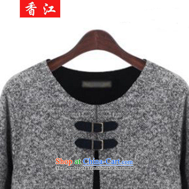 Xiang Jiang 2015 fall inside the new Fat MM larger women leave two long-sleeved T-shirt mantle to intensify the relaxd clothes video thin 200 catties gray 3XL, Xiangjiang , , , shopping on the Internet