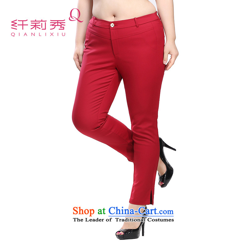The former Yugoslavia Li Sau 2015 autumn large new boxed women in waist wild multi-colored casual pants castor trousers video thin trousers 0222 English thoroughbred?40