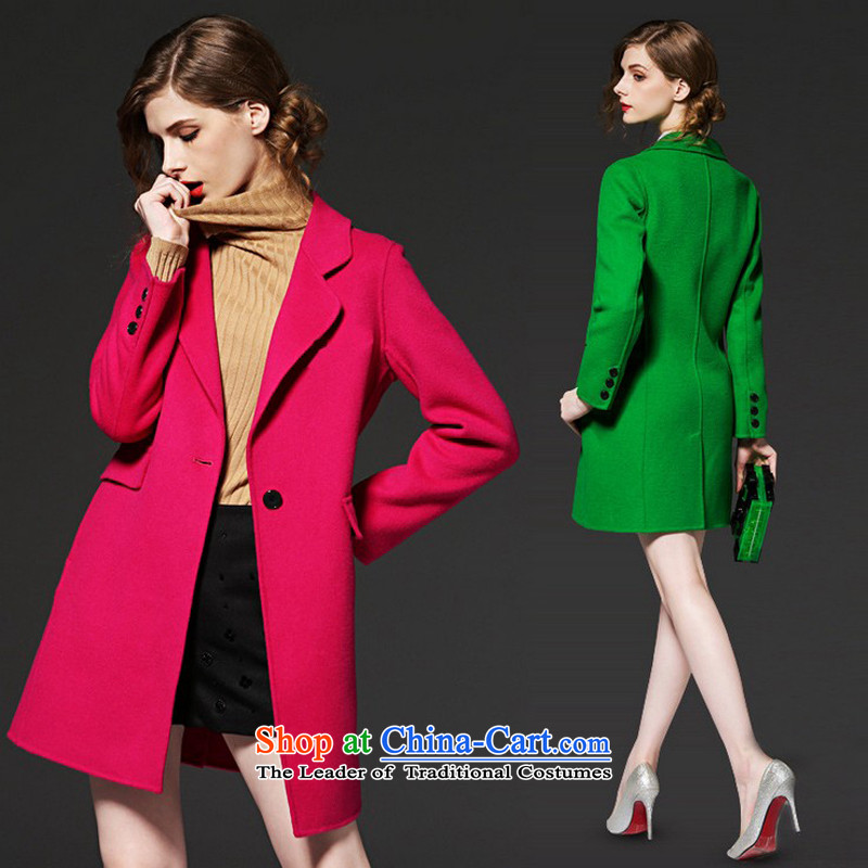 Wool coat women yamureach? 2015 autumn and winter New Sau San? long-sleeved coats-gross cashmere overcoat, long, but the red xl,yamureach,,, shopping on the Internet