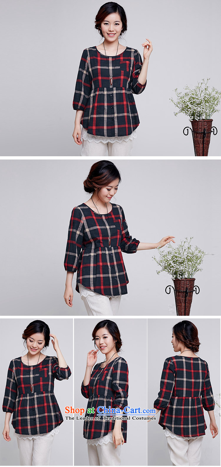 For People Doi xl women in spring and autumn 2015 new seven-sleeved shirt cotton linen dolls thick MM loose video thin T shirt female Blue M picture, prices, brand platters! The elections are supplied in the national character of distribution, so action, buy now enjoy more preferential! As soon as possible.