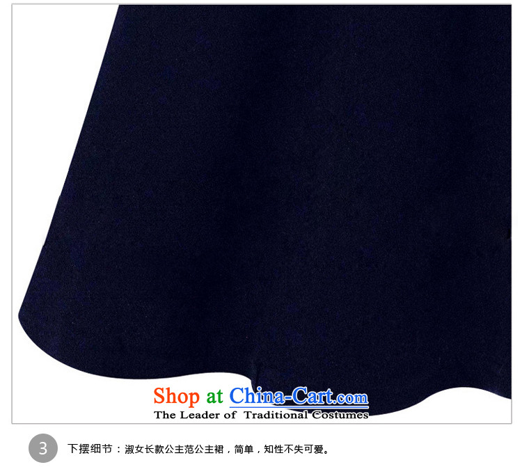 Xiang Jiang 2015 Sau San to increase women's code in long long-sleeved shirt skirts expertise autumn mm leave two loose video thin dresses 662 dark blue 4XL Photo, prices, brand platters! The elections are supplied in the national character of distribution, so action, buy now enjoy more preferential! As soon as possible.