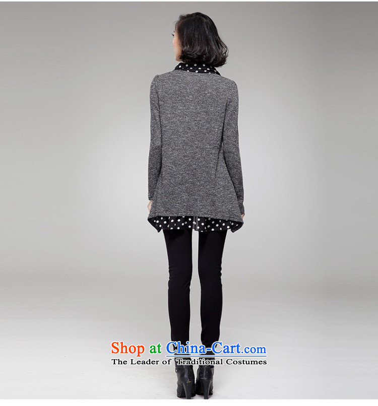 The Eternal Soo-XL lady knitted shirts 2015 new fall thick mm sister expertise with the person who is loose video thin, long-sleeved lapel leave two black and gray shirt 3XL picture, prices, brand platters! The elections are supplied in the national character of distribution, so action, buy now enjoy more preferential! As soon as possible.