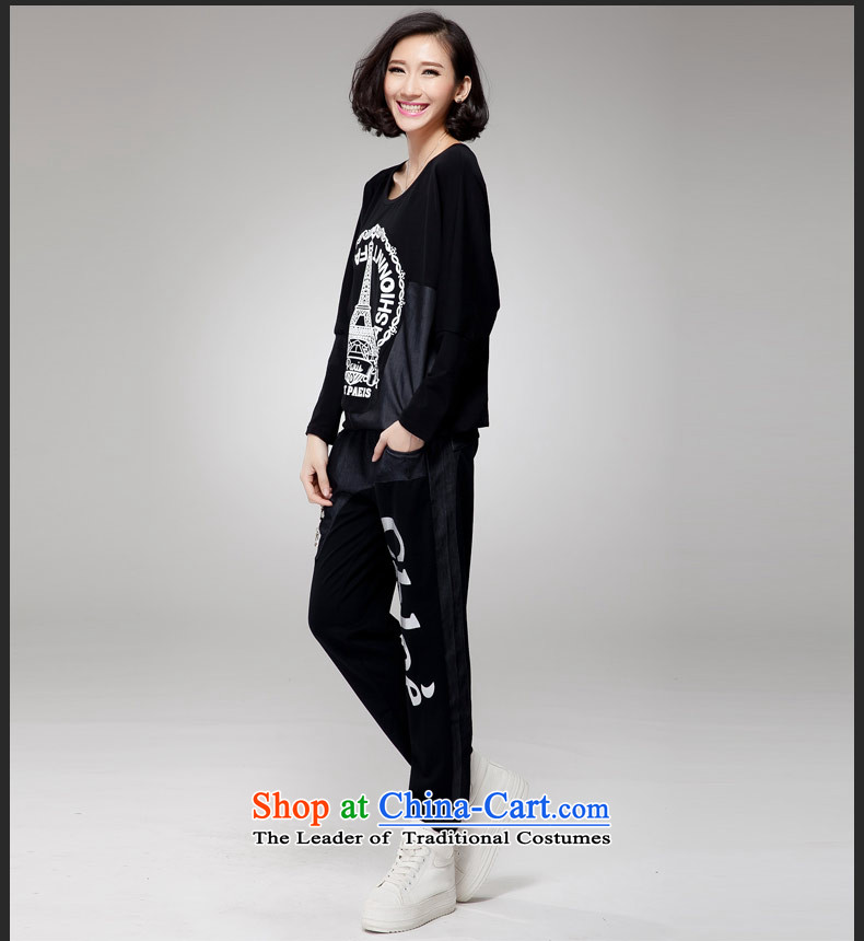 The Eternal Soo-to increase women's sports and leisure code kit 2015 Autumn new products thick mm thick, Hin western sister thin tee trouser press kit two black 3XL(140 catty - 160 catties wearing) Picture, prices, brand platters! The elections are supplied in the national character of distribution, so action, buy now enjoy more preferential! As soon as possible.