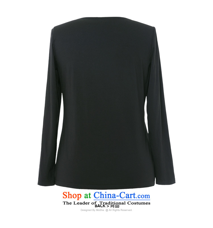 Msshe2015 new modal cartoon long-sleeved T-shirt 200 catties to xl blouses 10029 Black 3XL picture, prices, brand platters! The elections are supplied in the national character of distribution, so action, buy now enjoy more preferential! As soon as possible.