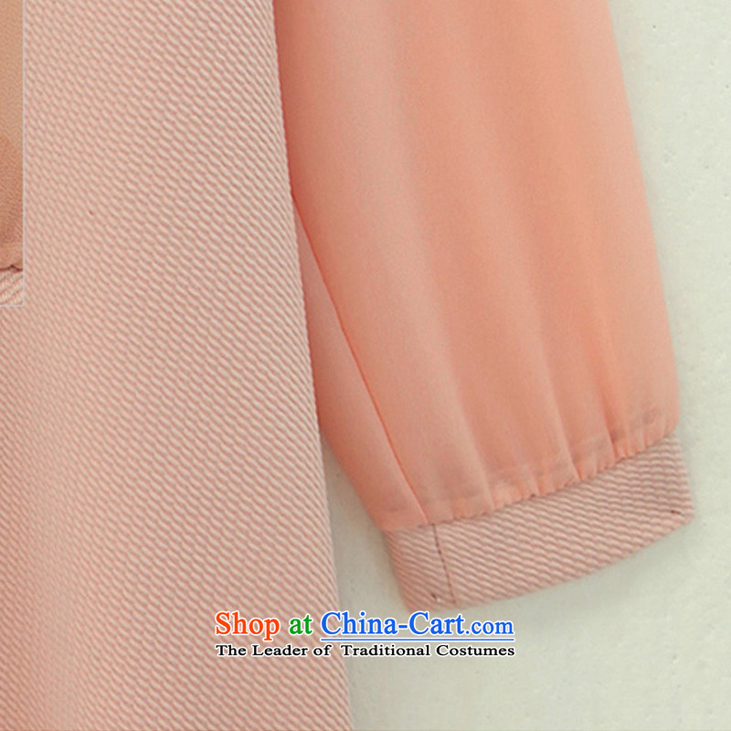 O Ya-ting 2015 new autumn and winter dresses to increase women's code thick mm thin nail pearl video long-sleeved chiffon forming the skirt pink 3XL ROOM D308 recommends that you 145-165, O Jacob aoyating Ting () , , , shopping on the Internet