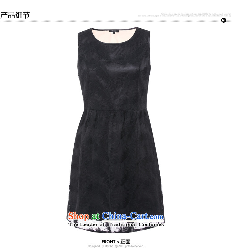 New Load autumn msshe2015 gauze A Skirt thick sister to increase women's code 10080 Black  3XL picture, prices, brand platters! The elections are supplied in the national character of distribution, so action, buy now enjoy more preferential! As soon as possible.