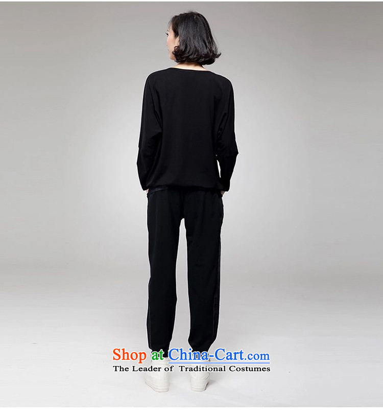 Gigi Lai Man to Khao Lak xl female Kit 2015 autumn and winter new stylish sports suits 200 catties thick sister MM THIN T-shirts, Hin pants both sets of picture color 3XL(140 in coal - 160 catties) Picture, prices, brand platters! The elections are supplied in the national character of distribution, so action, buy now enjoy more preferential! As soon as possible.