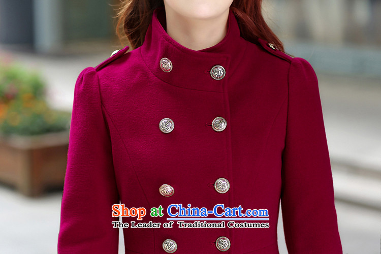 Cedar-ting 2015 autumn and winter female new product gross? graphics thin large jacket in long a wool coat XB827 female wine red L picture, prices, brand platters! The elections are supplied in the national character of distribution, so action, buy now enjoy more preferential! As soon as possible.