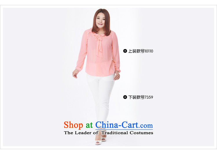 Thick Long-sleeved sister msshe chiffon shirt autumn 200 catties video thin large 