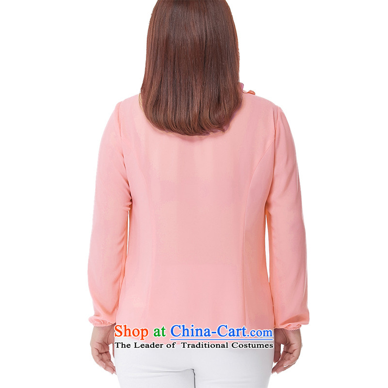 Thick Long-sleeved sister msshe chiffon shirt autumn 200 catties video thin large   t-shirt with pink 4XL, 10110 the Susan Carroll, poetry Yee (MSSHE),,, shopping on the Internet