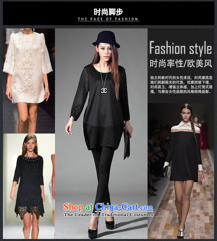 Morning to 2015 autumn and winter new larger female engraving stitching knitted dresses score of 9 mm thick cuff lights hanging over the skirt 4XL( black recommendations 150 - 160131 catty, prices, photo) Brand platters! The elections are supplied in the national character of distribution, so action, buy now enjoy more preferential! As soon as possible.
