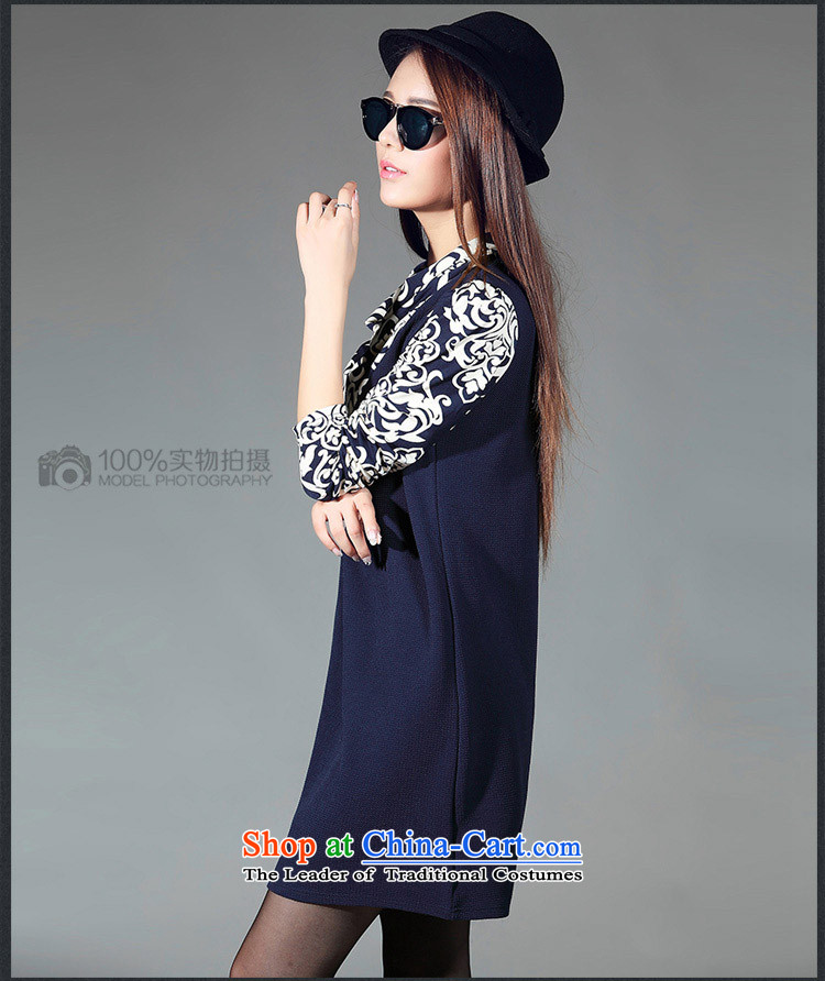 Elisabeth Kosovo-Large 2015 women fall new stamp of long-sleeved collar knitting thick MM stitching forming the Sau San long-sleeved dresses 2067 porcelain stamp blue 2XL recommendations 120-130 catty picture, prices, brand platters! The elections are supplied in the national character of distribution, so action, buy now enjoy more preferential! As soon as possible.