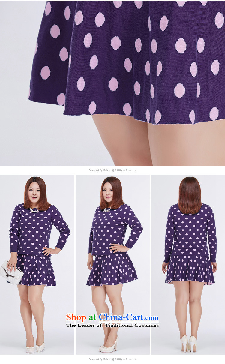 Msshe2015 new akinami point long-sleeved kit to xl sweater short skirt two kits 4159 deep purple 4XL Photo, prices, brand platters! The elections are supplied in the national character of distribution, so action, buy now enjoy more preferential! As soon as possible.