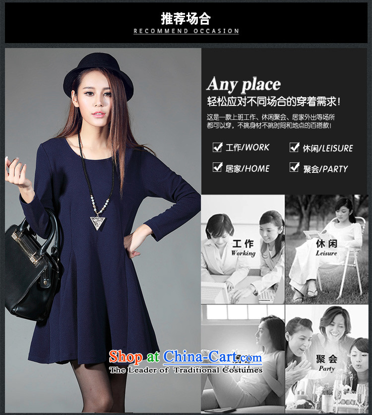 In short light autumn 2015 new women's larger dresses autumn stretch knitted Lady) to intensify the autumn replacing forming the long-sleeved blue skirt D2057 XXL picture, prices, brand platters! The elections are supplied in the national character of distribution, so action, buy now enjoy more preferential! As soon as possible.