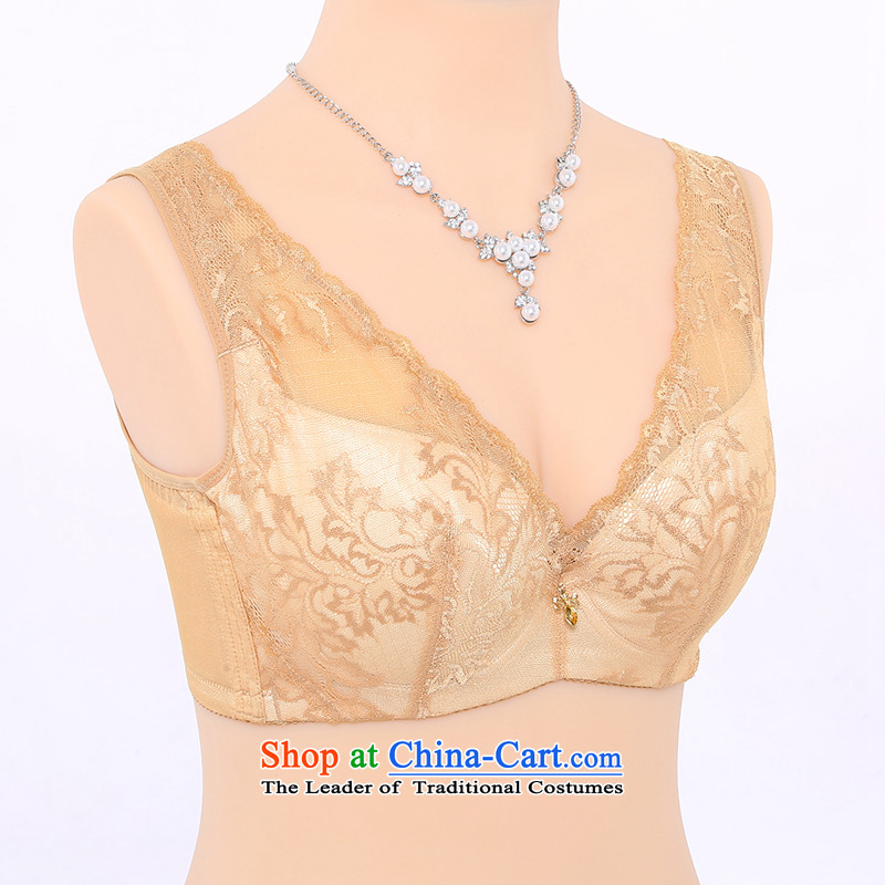 Msshe2015 new V-gather full cup thin large bra thick mm Lace Embroidery bra 102 16 Kim khaki 90C, Susan Carroll, the poetry Yee (MSSHE),,, shopping on the Internet