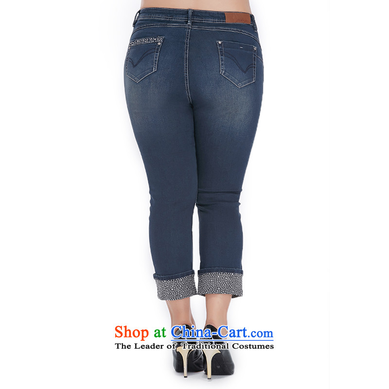 Large msshe women 2015 new autumn casual wild stretch of pure cotton denim pants in the waist 4182 Black blue T3, Susan Carroll, the poetry Yee (MSSHE),,, shopping on the Internet