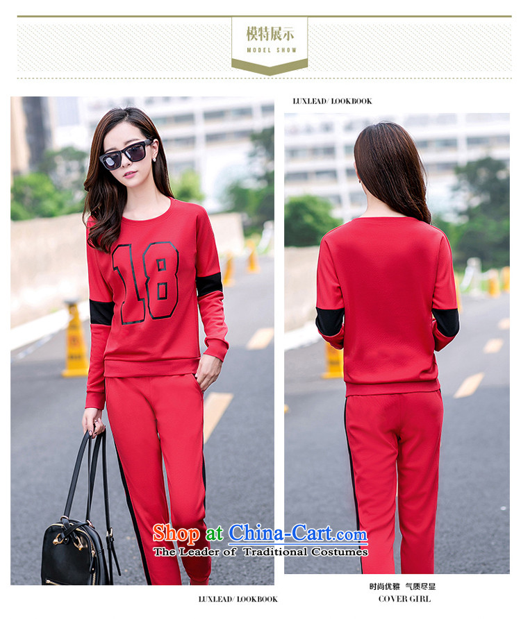 The Doi larger female autumn replacing thick sister of the sportswear 2015 new Korean version of thin to intensify the pure cotton thick mm long-sleeved Kit 2 Black 2XL( recommendations 140-155 catty) Picture, prices, brand platters! The elections are supplied in the national character of distribution, so action, buy now enjoy more preferential! As soon as possible.