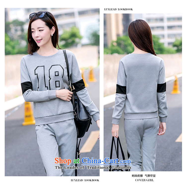 The Doi larger female autumn replacing thick sister of the sportswear 2015 new Korean version of thin to intensify the pure cotton thick mm long-sleeved Kit 2 Black 2XL( recommendations 140-155 catty) Picture, prices, brand platters! The elections are supplied in the national character of distribution, so action, buy now enjoy more preferential! As soon as possible.