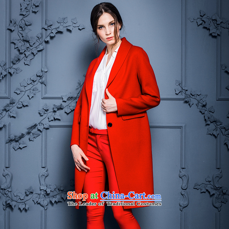 Doi Yung autumn and winter headquarters video thin hair? female jacket coat girl in double-side Long Hoodie candy colors of red cashmere overcoat? M headquarters-YIDAIER DOI) , , , shopping on the Internet
