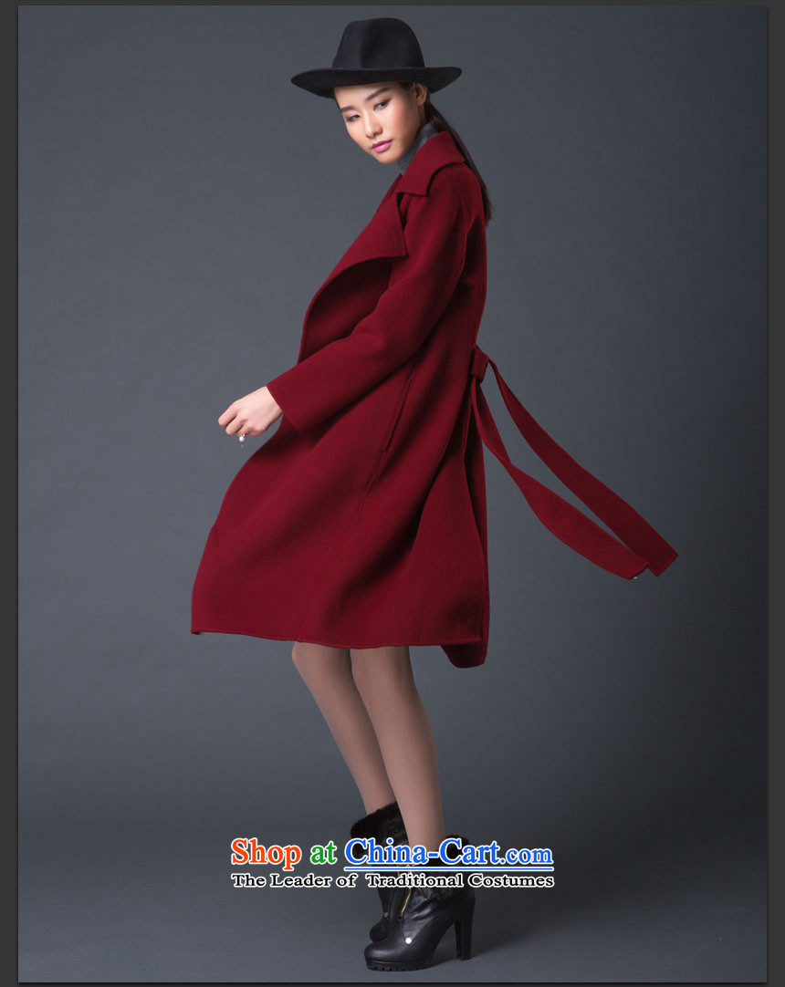 Palau's 2015 counters new products in Europe in Sau San video thin, long hair? coats cashmere overcoat TJ005 duplex wine red M picture, prices, brand platters! The elections are supplied in the national character of distribution, so action, buy now enjoy more preferential! As soon as possible.