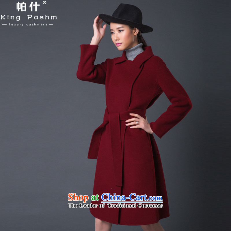 Palau's2015 counters new products in Europe in Sau San video thin, long hair? coats cashmere overcoat TJ005 duplex wine redM