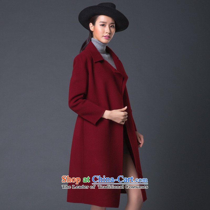 Palau's 2015 counters new products in Europe in Sau San video thin, long hair? coats cashmere overcoat TJ005 duplex wine red M Pa Bush (kingpashm) , , , shopping on the Internet