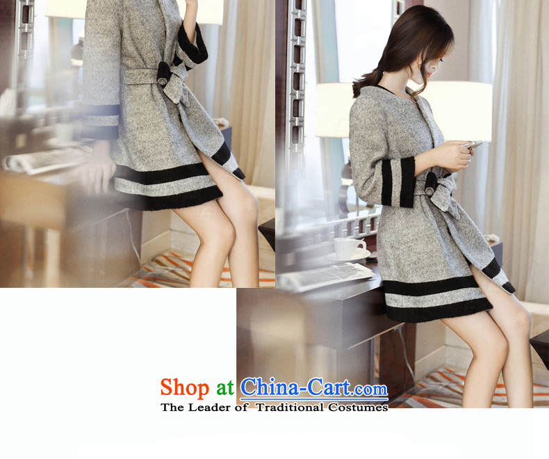 Install the latest autumn and winter COCOOKIKI2015) larger gross Sau San? jacket female Korean version of gross women CC103 coat? Light Gray M picture, prices, brand platters! The elections are supplied in the national character of distribution, so action, buy now enjoy more preferential! As soon as possible.