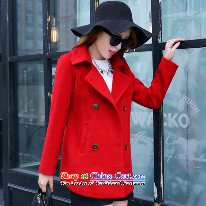 Butterfly Angel Connie 2015 autumn and winter new Korean version of gross? coats female Red M, 339,600 956 Tai Kei (dieqini Connie) , , , shopping on the Internet