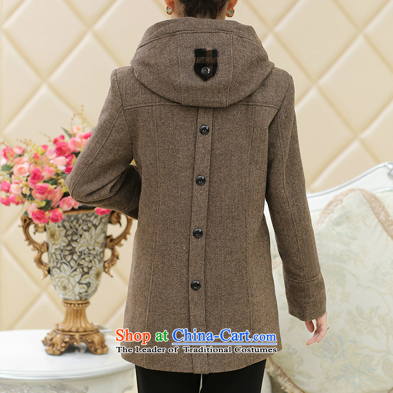 Santa Fe in older women wear wool 2015 autumn and winter new Knitted Shirt loose fit Gross Gross? coats jacket? girl mothers with middle-aged shirt bourdeaux sweater Plus Edition XXL weight 130-145 lint-free catty wool (shengfeirong morning call santa fe) , , , shopping on the Internet