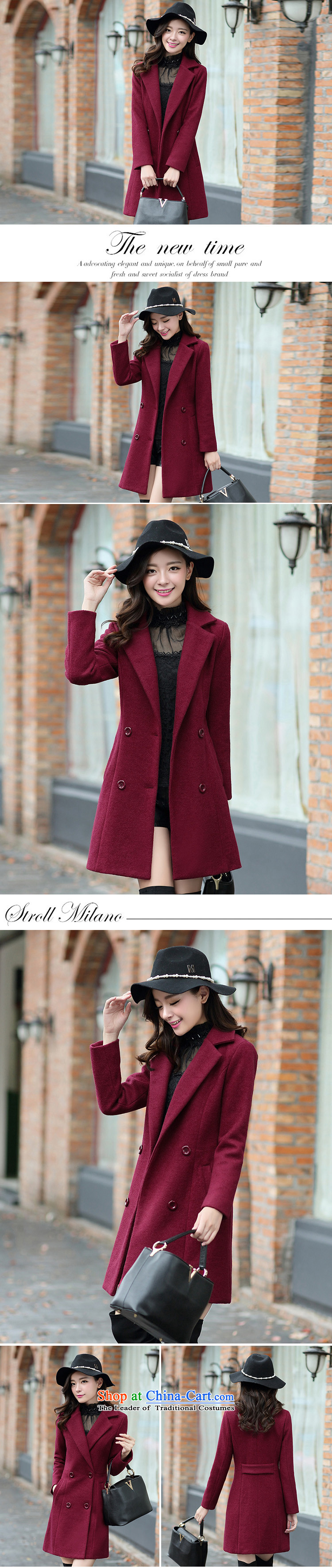 Hhds 2015 autumn and winter new women in Korean long hair? a wool coat loose coat female wine red XL Photo, prices, brand platters! The elections are supplied in the national character of distribution, so action, buy now enjoy more preferential! As soon as possible.