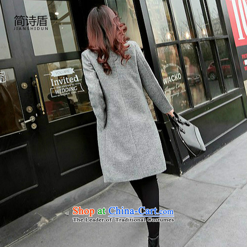 In short poem shield 2015 Fall/Winter Collections new coats, wool? Long Korean jacket and gross? female large gray gray short poem shields XL, , , , shopping on the Internet