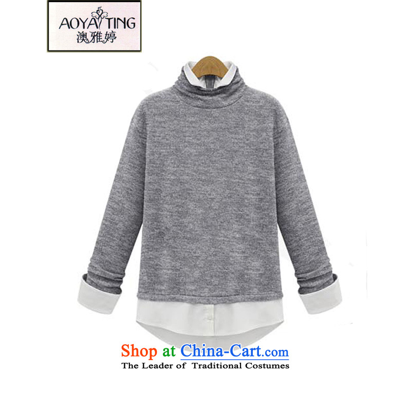 O Ya-ting to increase women's code 2015 autumn and winter new leave two forming the Netherlands thick mm thin coat graphics high collar Knitted Shirt female D836 carbon 4XL recommends that you, O Jacob 160-180-ting (aoyating) , , , shopping on the Interne