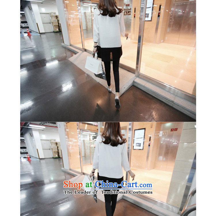  2015 Korean card Yin new larger women of autumn and winter Fat MM to intensify the loose, long thin graphics shirts dresses T-shirt 5186 Light Gray 5XL picture, prices, brand platters! The elections are supplied in the national character of distribution, so action, buy now enjoy more preferential! As soon as possible.