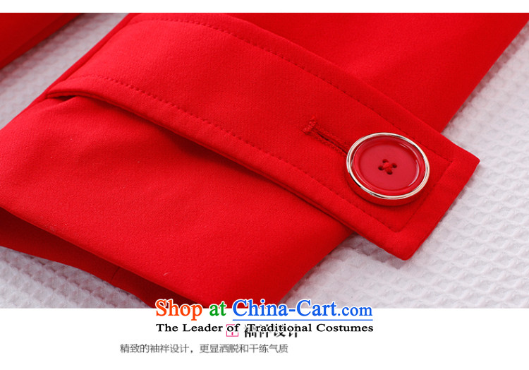 The former Yugoslavia Li Sau 2015 autumn large new mount female Korean double-stylish lapel large long-sleeved jacket coat 0225 Red 4XL Photo, prices, brand platters! The elections are supplied in the national character of distribution, so action, buy now enjoy more preferential! As soon as possible.