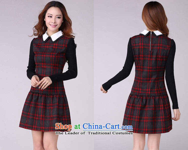 Xl Women 2015 Fall/Winter Collections new Korean red and gray of Sau San kumabito lady skirt thick mm video thin preppy long skirt red cell yi lint-free 4XL 150-165¨catty picture, prices, brand platters! The elections are supplied in the national character of distribution, so action, buy now enjoy more preferential! As soon as possible.