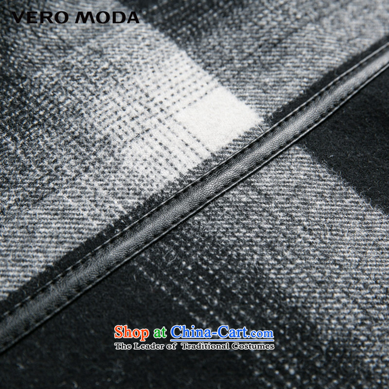Vero moda crisp plaid fabric winterization high collar design with wool coat |315327031 gross? 010 Black 160/80A/S,VEROMODA,,, shopping on the Internet