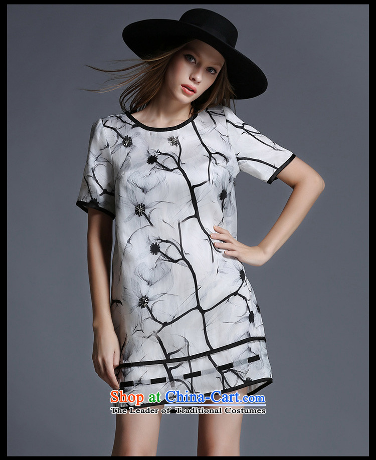Elizabeth 2015 Summer discipline and to intensify the thick large mm female chiffon dresses thick sister ink paintings stamp pattern ZR1981 skirt suits 2XL Photo, prices, brand platters! The elections are supplied in the national character of distribution, so action, buy now enjoy more preferential! As soon as possible.