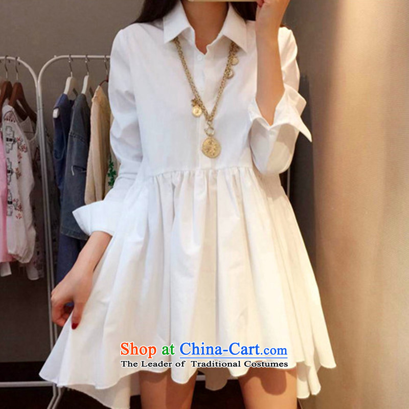Replace the Spring and Autumn period the new 2015 version of large numbers of female Korean in long long-sleeved shirt with thick sister OL temperament skirt thick MM thick, thin, Hin 200 catties XXXL, black skirt for line (LINXCR tide) , , , shopping on
