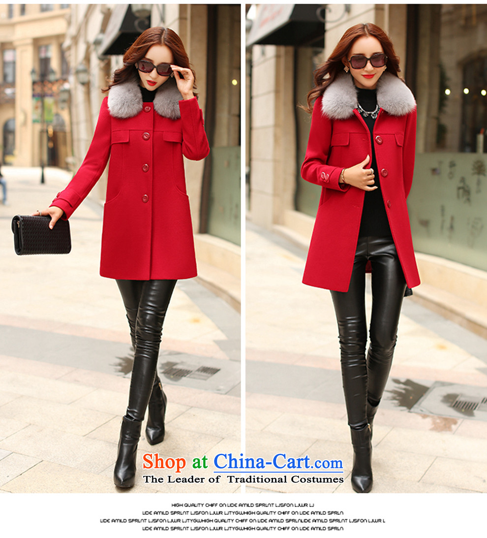 Aloe vera Coe gross? 2015 autumn and winter coats of new products with four-color M-xxl high emulation for long hair Fox, a wool coat jacket HK15008 wine red M code picture, prices, brand platters! The elections are supplied in the national character of distribution, so action, buy now enjoy more preferential! As soon as possible.