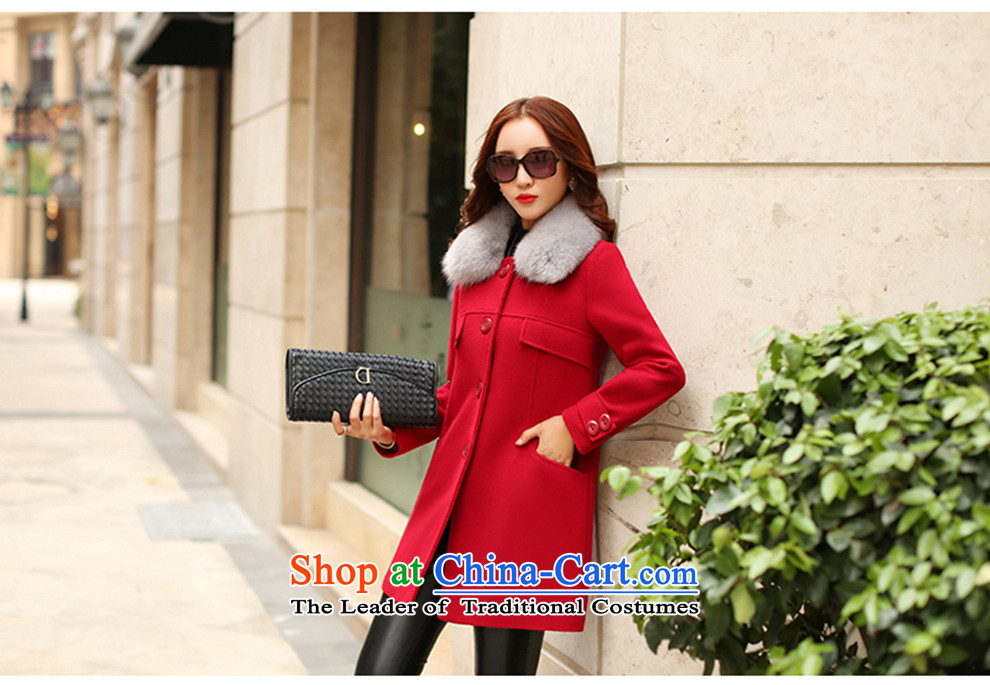 Aloe vera Coe gross? 2015 autumn and winter coats of new products with four-color M-xxl high emulation for long hair Fox, a wool coat jacket HK15008 wine red M code picture, prices, brand platters! The elections are supplied in the national character of distribution, so action, buy now enjoy more preferential! As soon as possible.