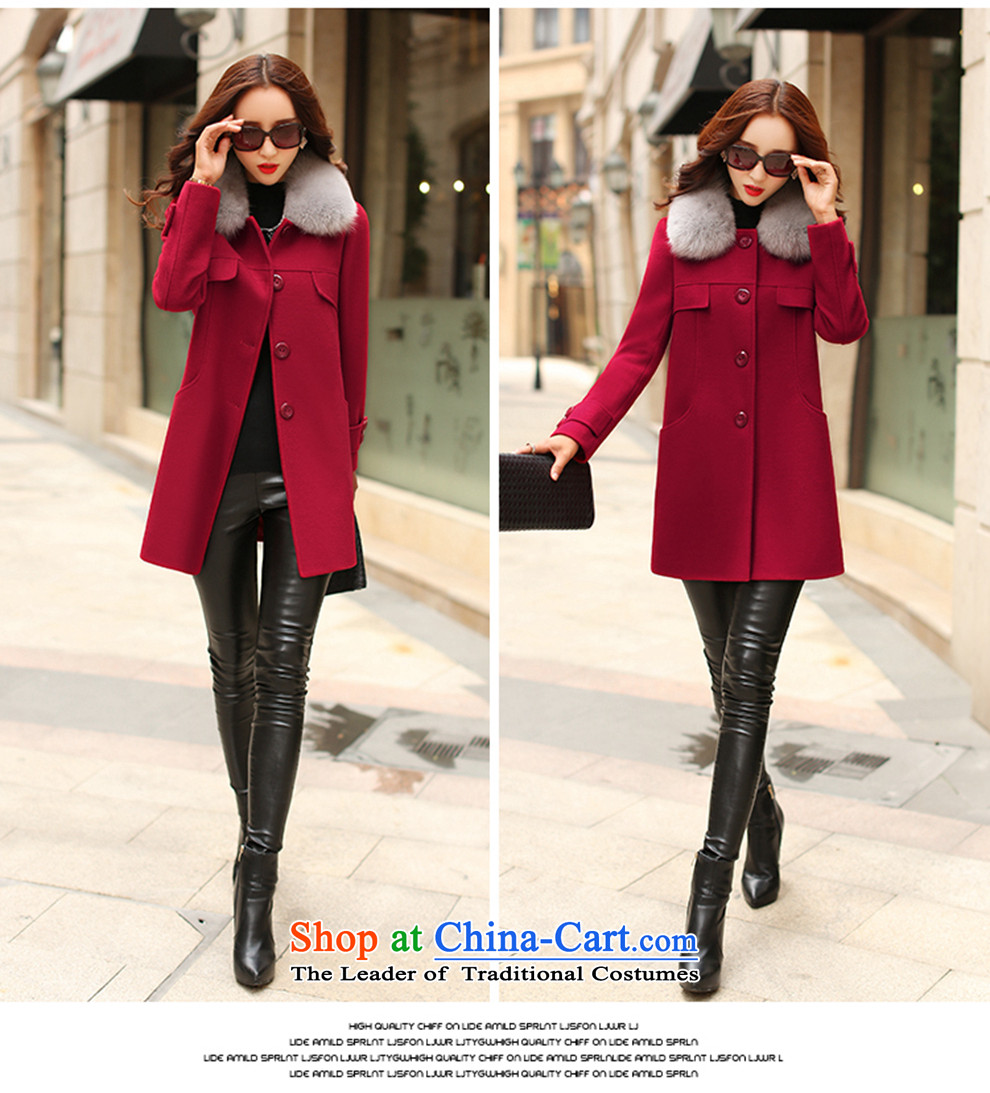 Aloe vera Coe gross? 2015 autumn and winter coats of new products with four-color M-xxl high emulation for long hair Fox, a wool coat jacket HK15008 wine red M code picture, prices, brand platters! The elections are supplied in the national character of distribution, so action, buy now enjoy more preferential! As soon as possible.