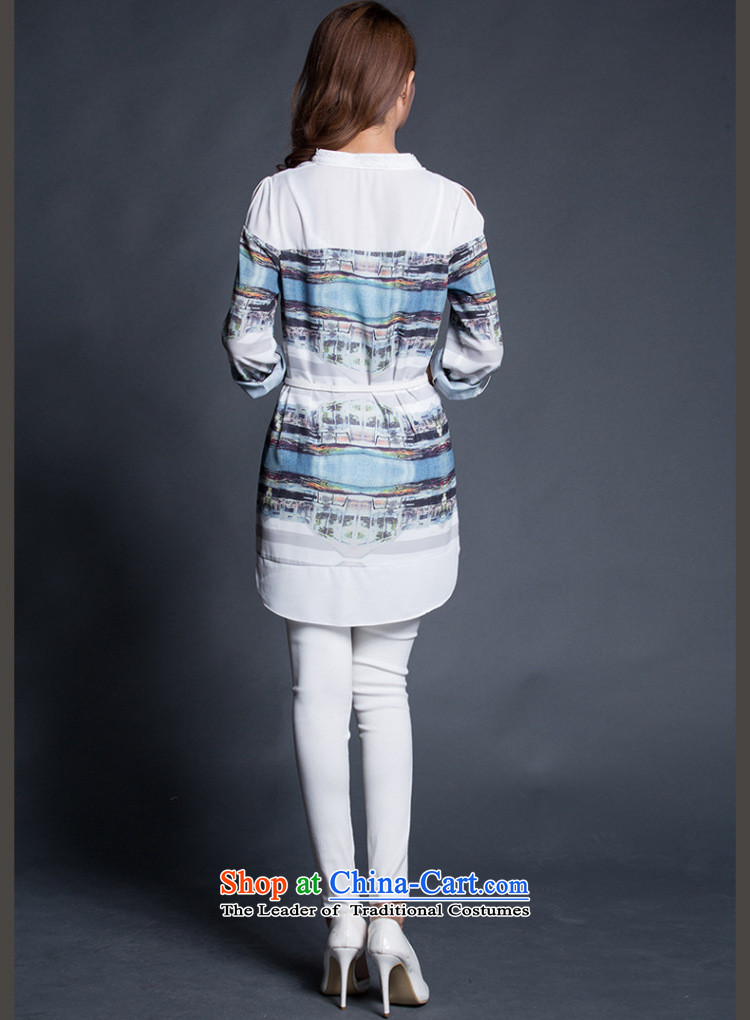 Morning to fall 2015 new larger female loose chiffon shirts in MM thick long graphics thin V-Neck long-sleeved shirt white chiffon castle animation 3XL( recommendations 150-165¨catties) Picture, prices, brand platters! The elections are supplied in the national character of distribution, so action, buy now enjoy more preferential! As soon as possible.