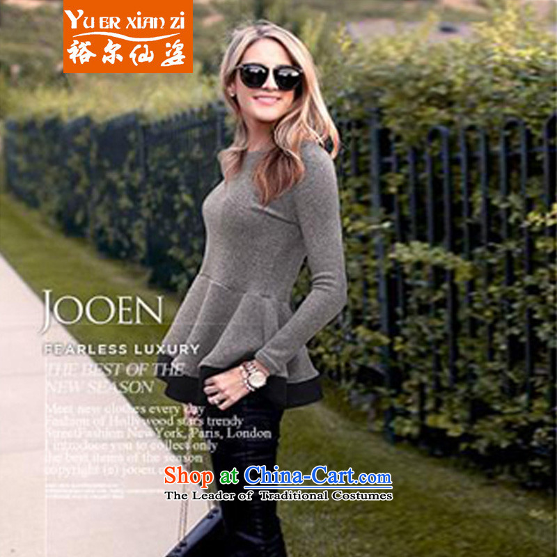 Yu's sin for larger women 2015 autumn and winter new 200 catties, forming the Netherlands thick mm Sau San video thin oversized Knitted Shirt shirt 1325 Black 4XL recommends that you, Carol, 160-180 (yuerxianzi cents) , , , shopping on the Internet