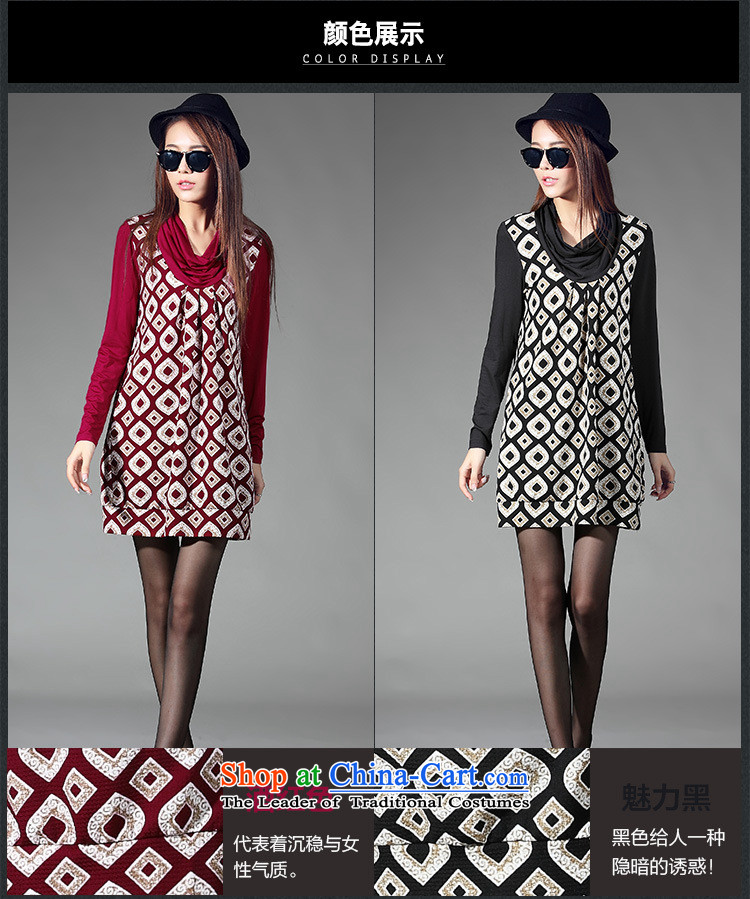 Missdonut2015 autumn and winter new extra knitting dress thick girls' Graphics thin, Korean fake two part stack for a black skirt stamp larger picture, prices, XL brand platters! The elections are supplied in the national character of distribution, so action, buy now enjoy more preferential! As soon as possible.