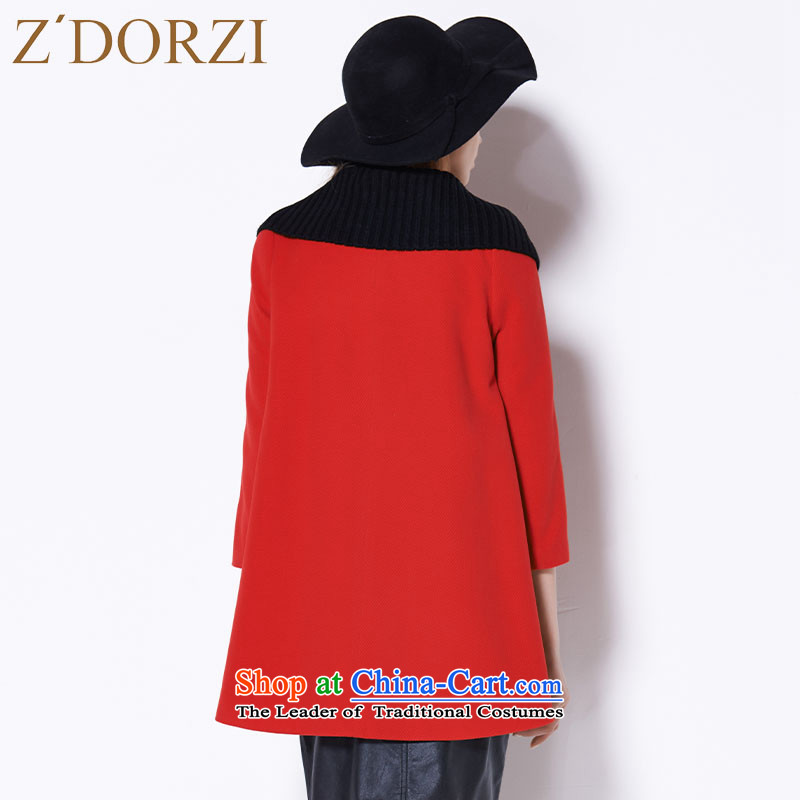 Colorful autumn ZDORZI Cheuk-load new knitting stitching A gross female jacket coat? 828467 red , L, colorful (Z'DORZI Cheuk-yan) , , , shopping on the Internet