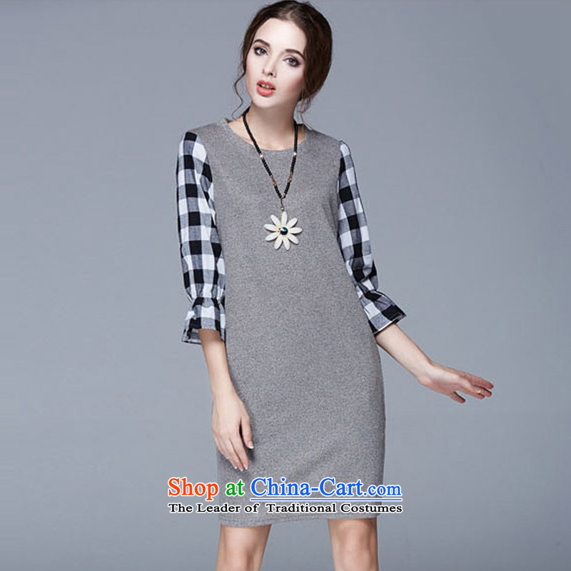 Song Of Yue xl autumn new Western liberal wool textile color patterned after the collision spell dresses SN1519 3XL(150-165 black), Song of Yue Jin , , , shopping on the Internet