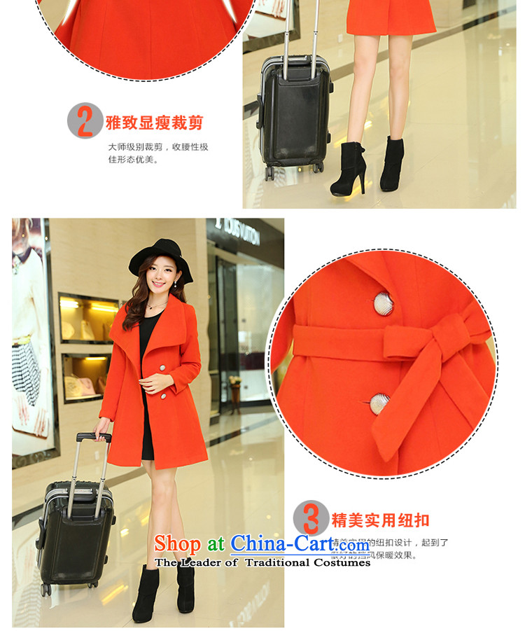 Light-hee 2015 new winter clothing gross overcoats girl Won? Edition long belt roll collar orange M picture, prices, brand platters! The elections are supplied in the national character of distribution, so action, buy now enjoy more preferential! As soon as possible.